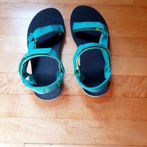 Teva | Blue & Lime Green Sandals